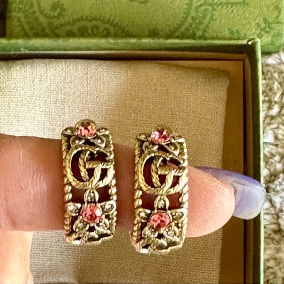 New Gucci Logo GG Hoop earrings - Picture 2 of 7